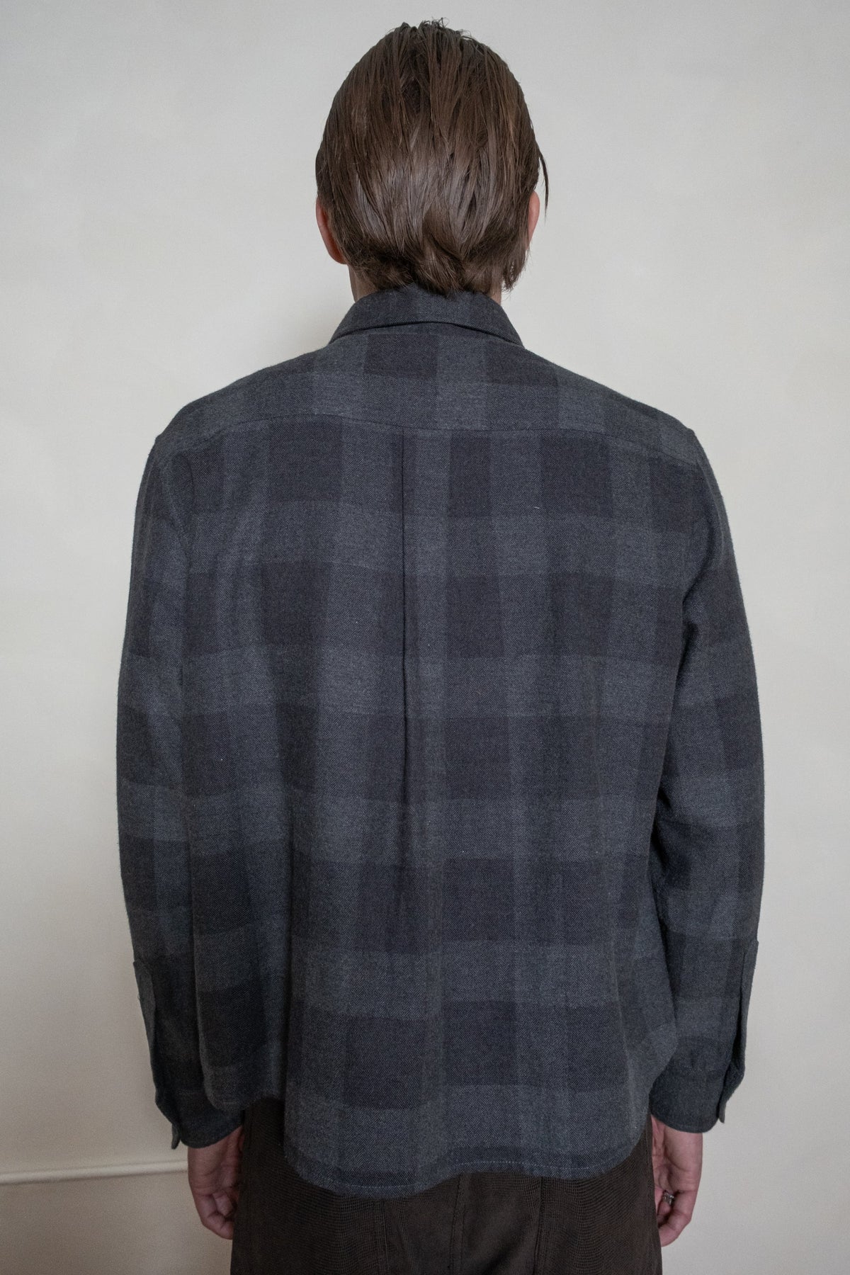 The Khumbu Yak Wool Flannel - Charcoal Buffalo Check