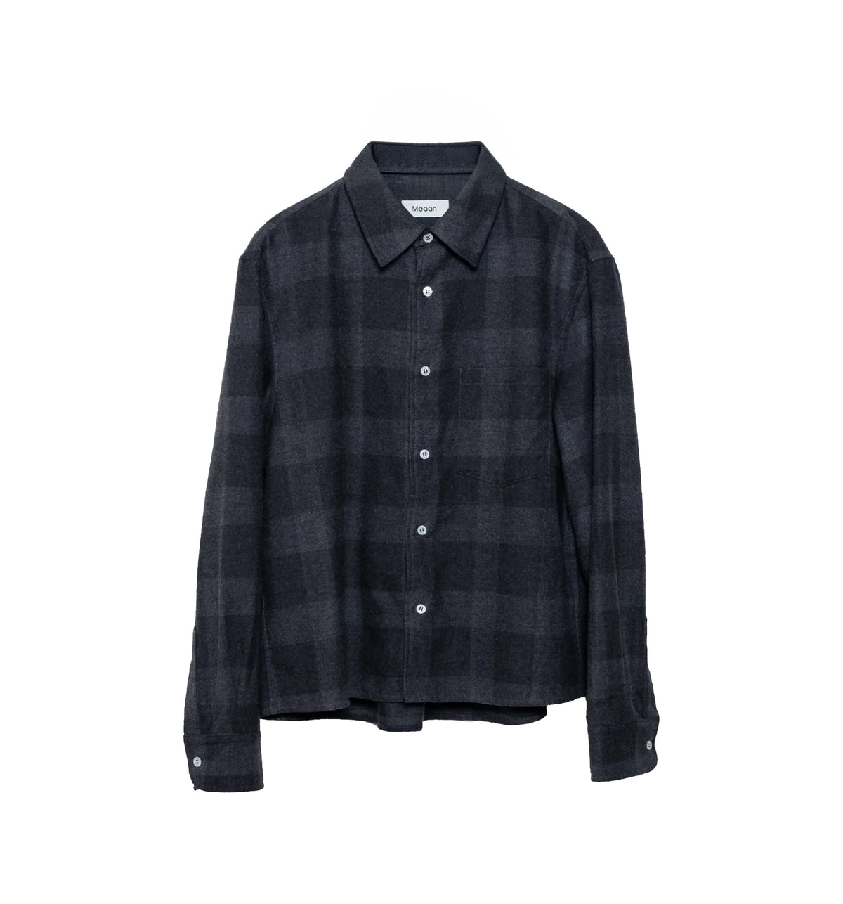 The Khumbu Yak Wool Flannel - Charcoal Buffalo Check