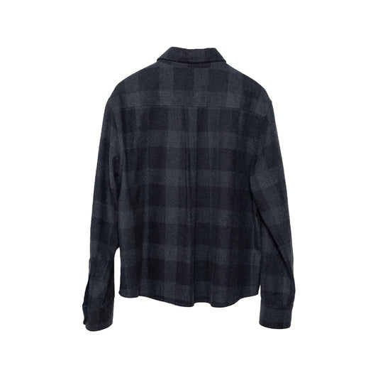 The Khumbu Yak Wool Flannel - Charcoal Buffalo Check