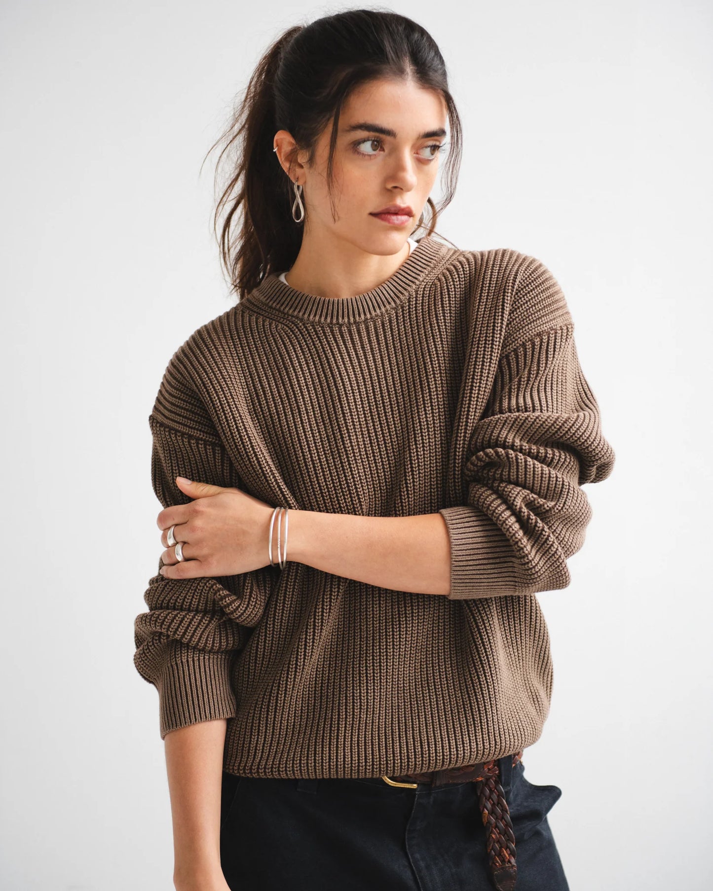 Heavy Shaker Sweater - Mocha