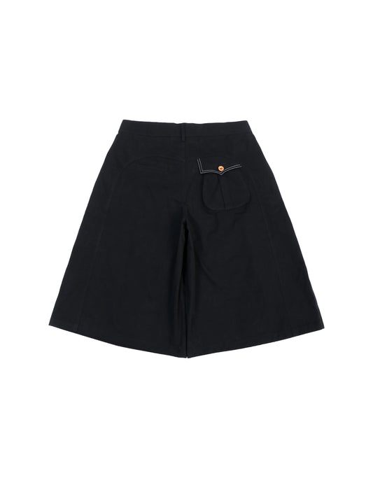 Pleated Poplin Shorts