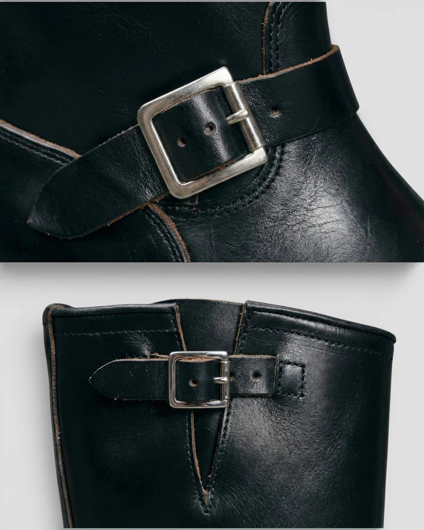 Leather Engineer Boots 3450 — Black