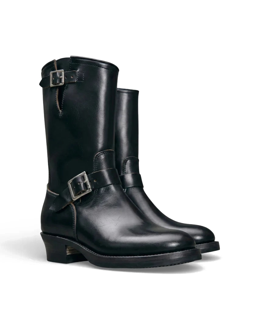 Leather Engineer Boots 3450 — Black