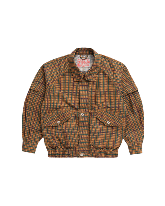 Object from Nothing Plaid Wind Breaker on a white background