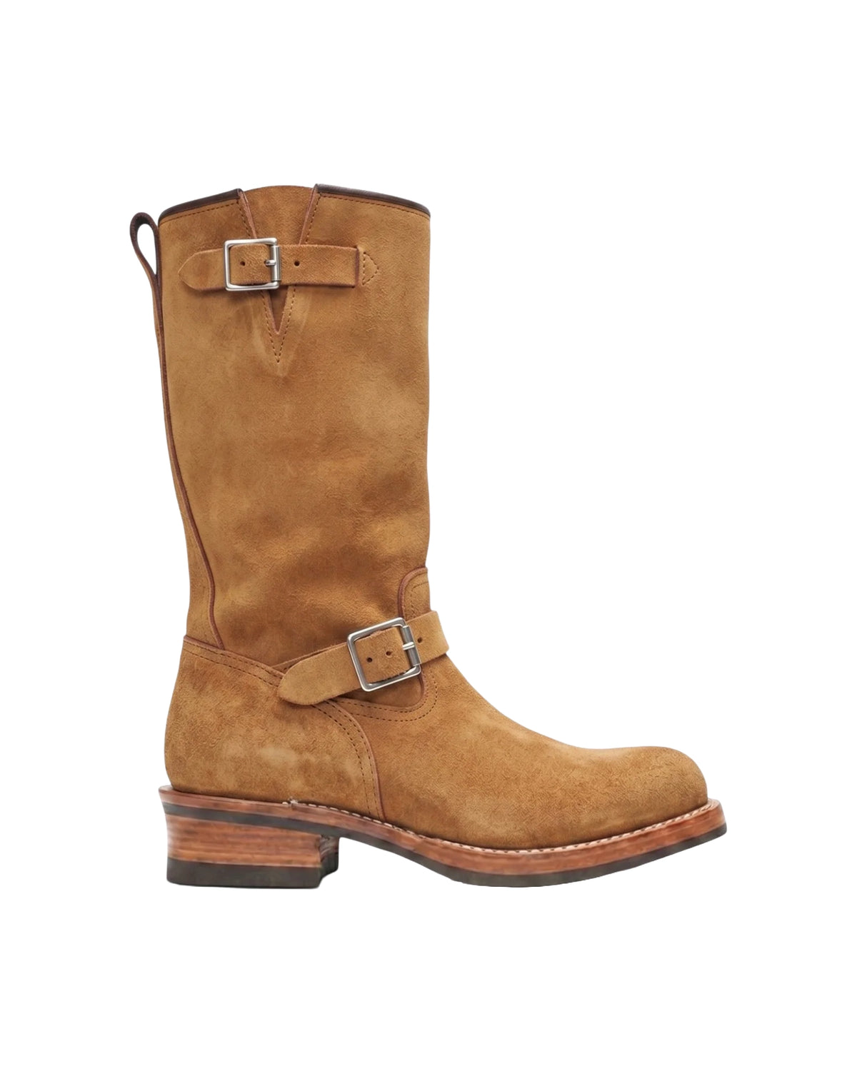 Leather Engineer Boots 2660 — Yellow Brown Suede