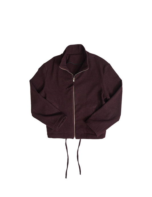 The Zip Up — Plum Wool