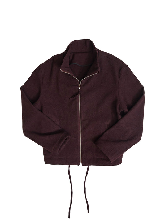 The Zip Up — Plum Wool