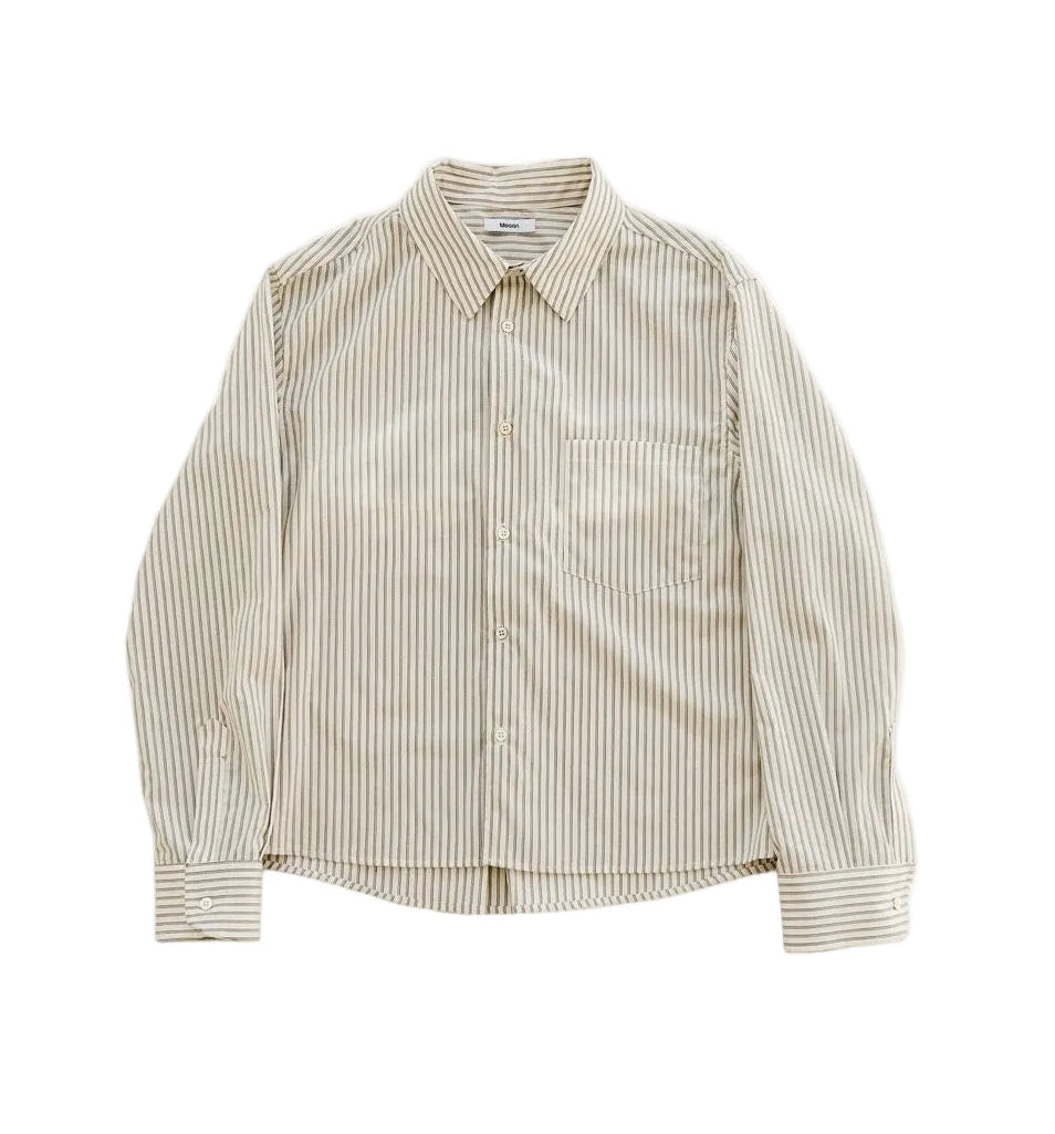 The Patrick Shirt - Cream/Taupe