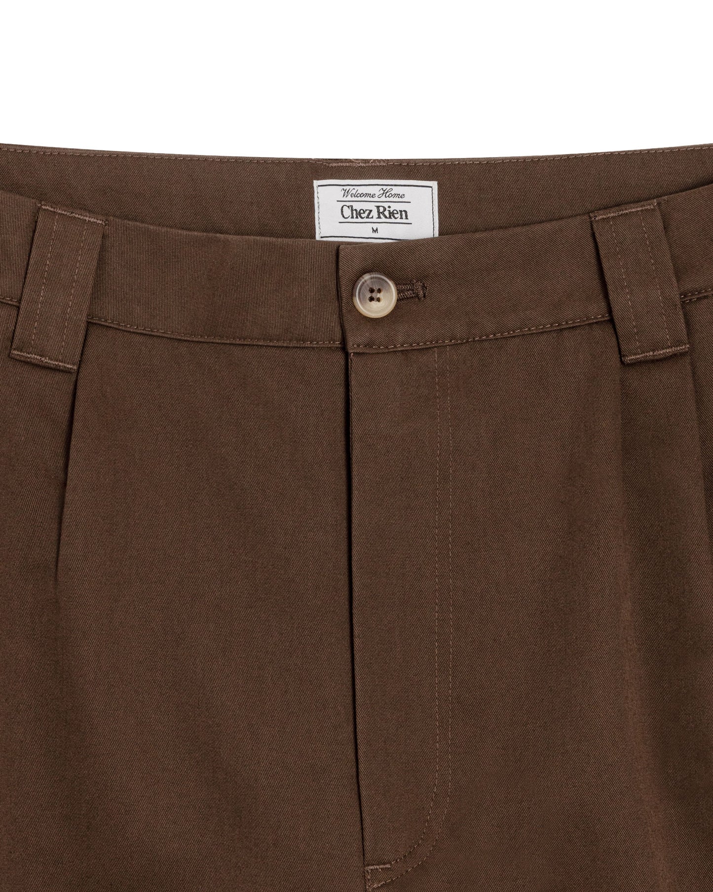 Giant Pleated Shorts - Walnut