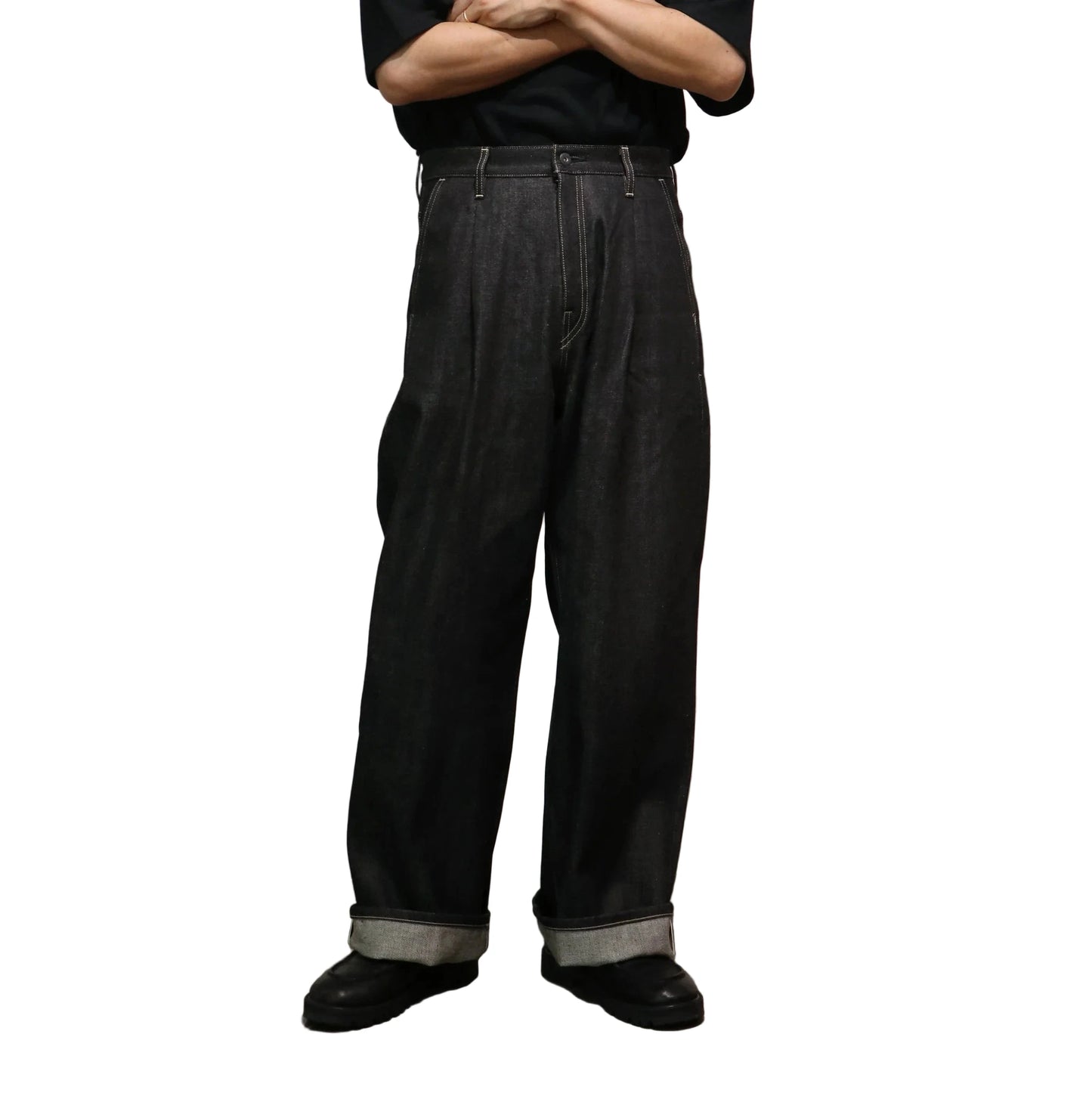 Wide Selvedge Denim - Rigid Denim/Black
