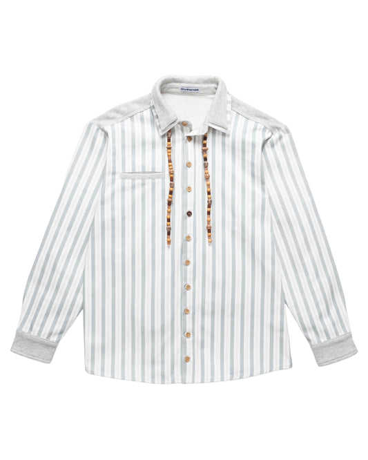 Striped Beaded Long Sleeve