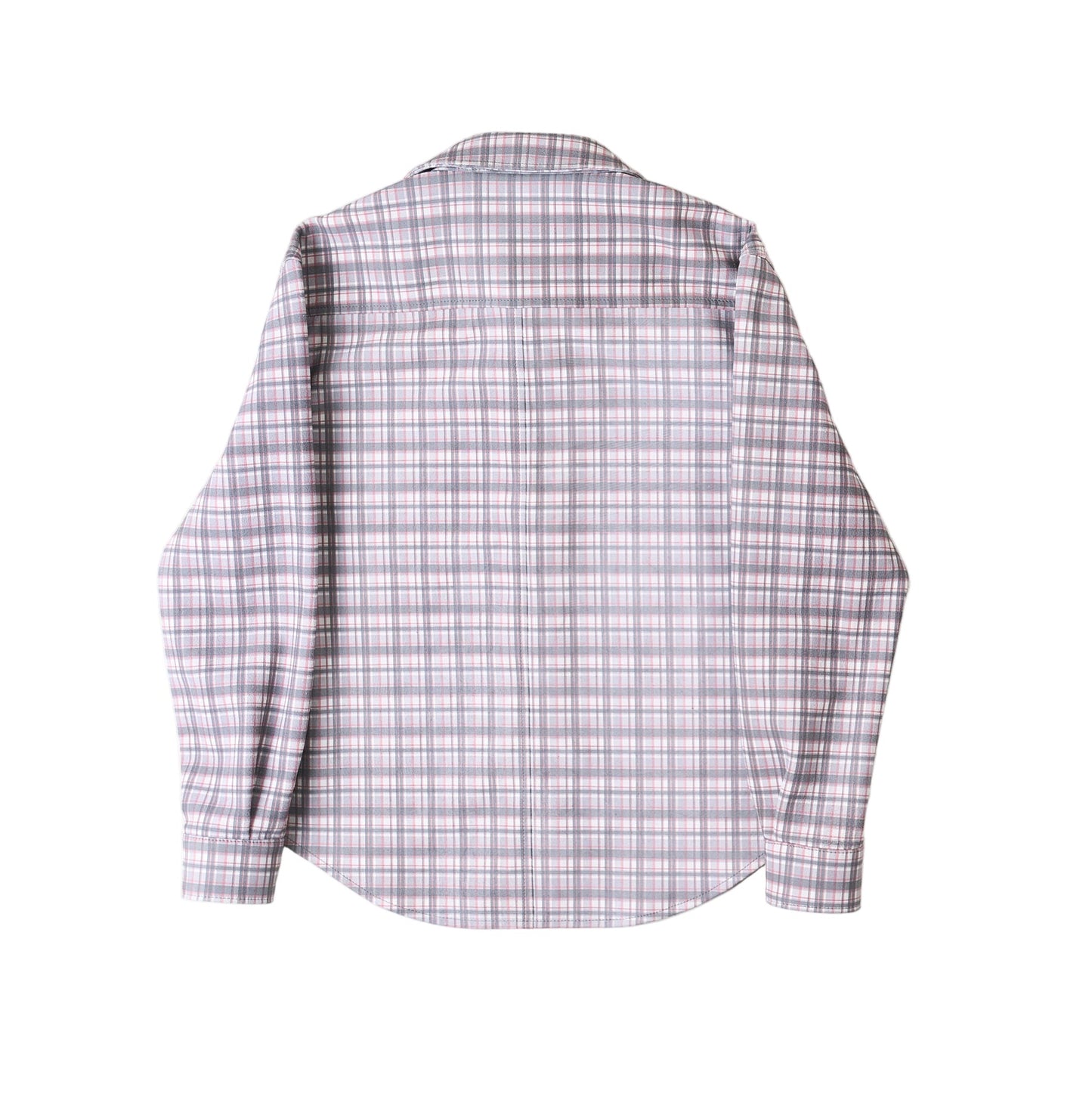 Leather Tartan Shirt - Light Grey