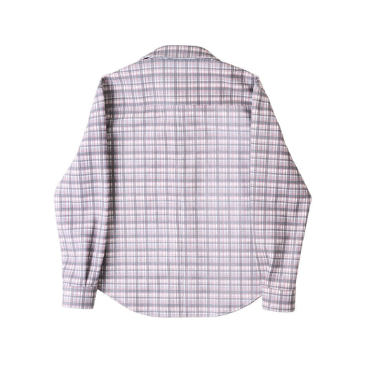 Leather Tartan Shirt - Light Grey