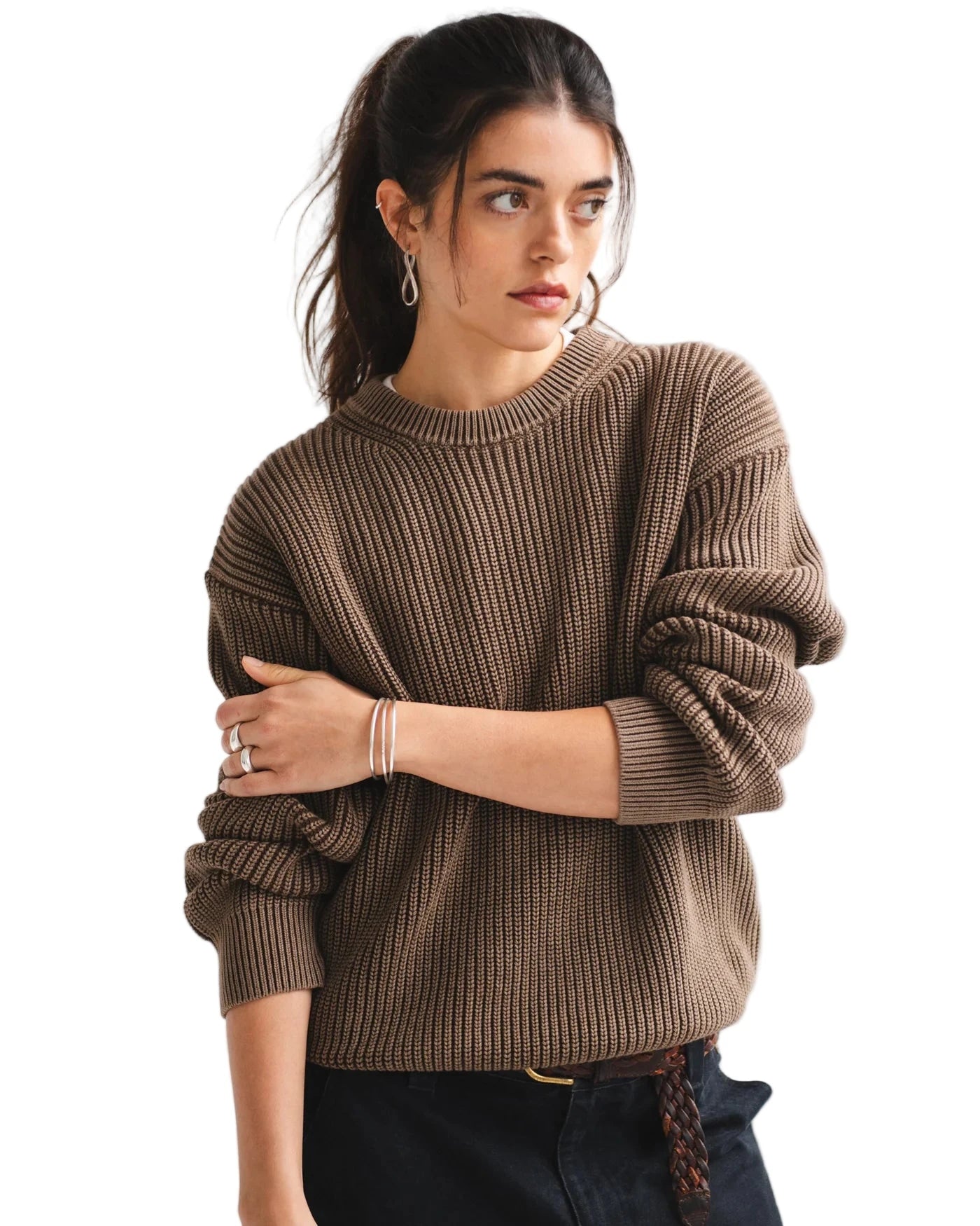 Heavy Shaker Sweater - Mocha