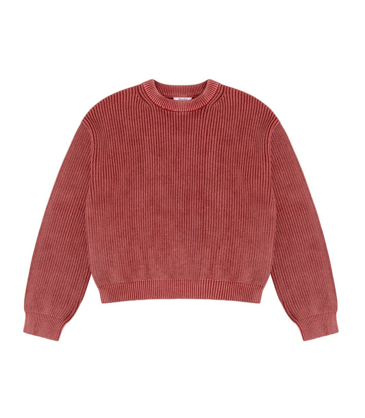 Heavy Shaker Sweater - Cherry