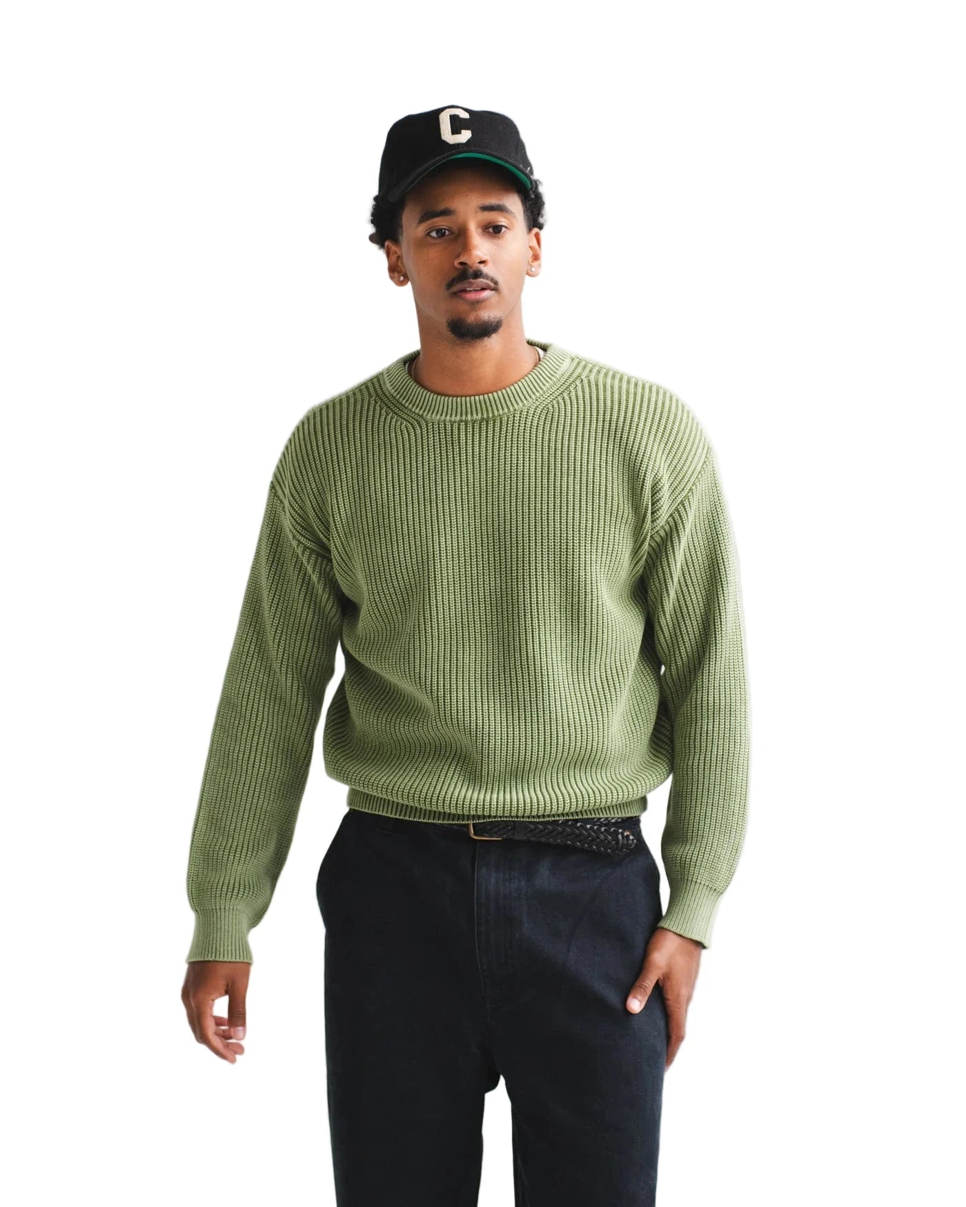 Heavy Shaker Sweater - Olive