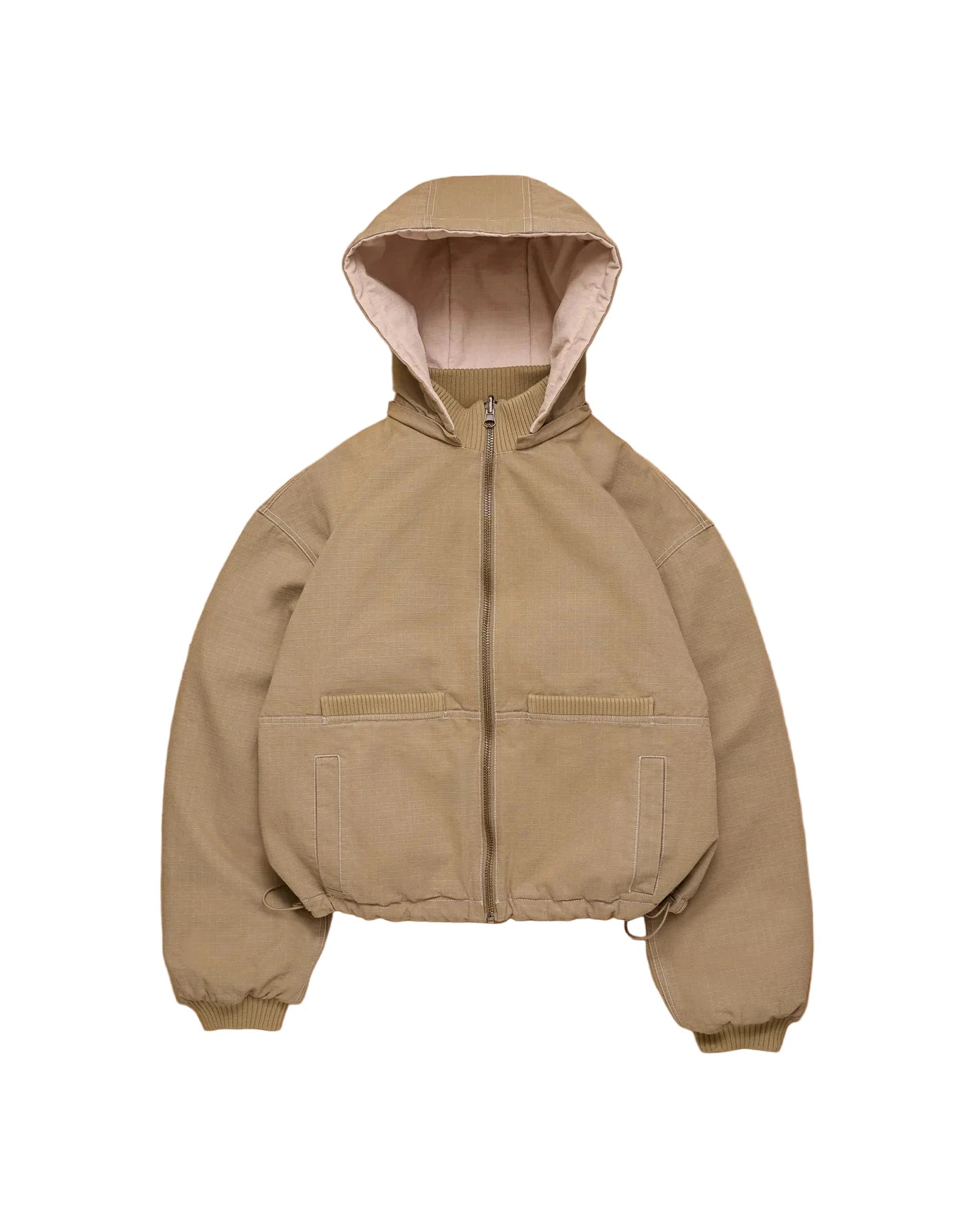 Reversible Ripstop Bomber - Beige