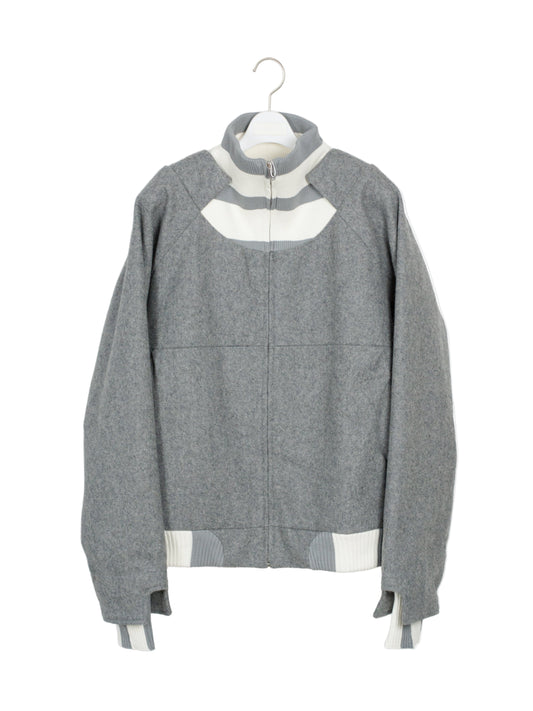 U-line Striped Wool Jacket