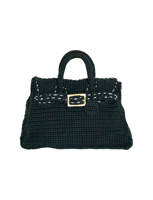 Hand Knitted Jane Bag — Black
