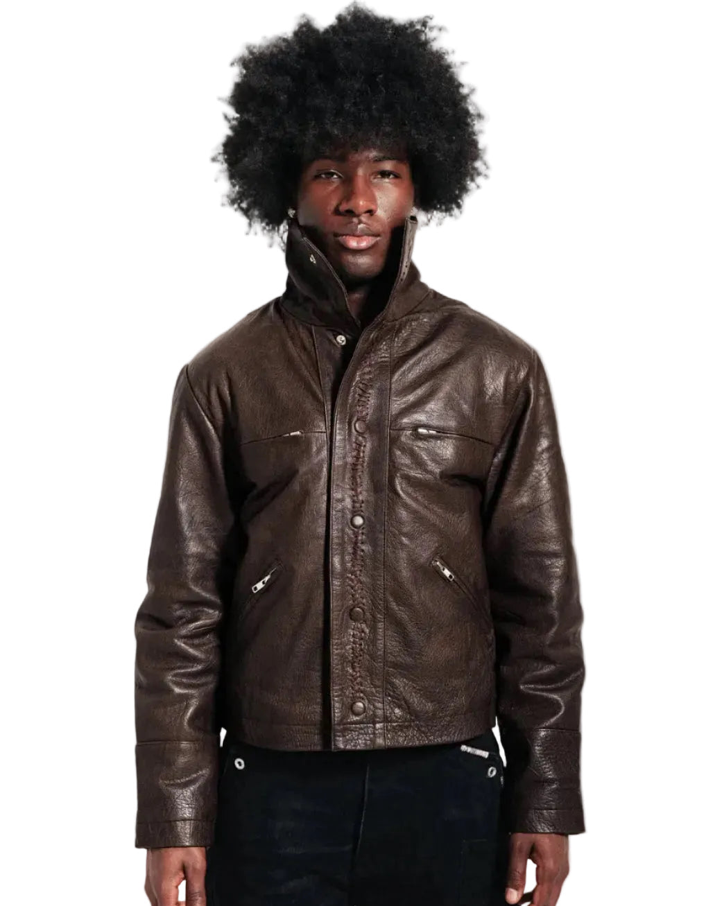 Stitched Leather Jacket