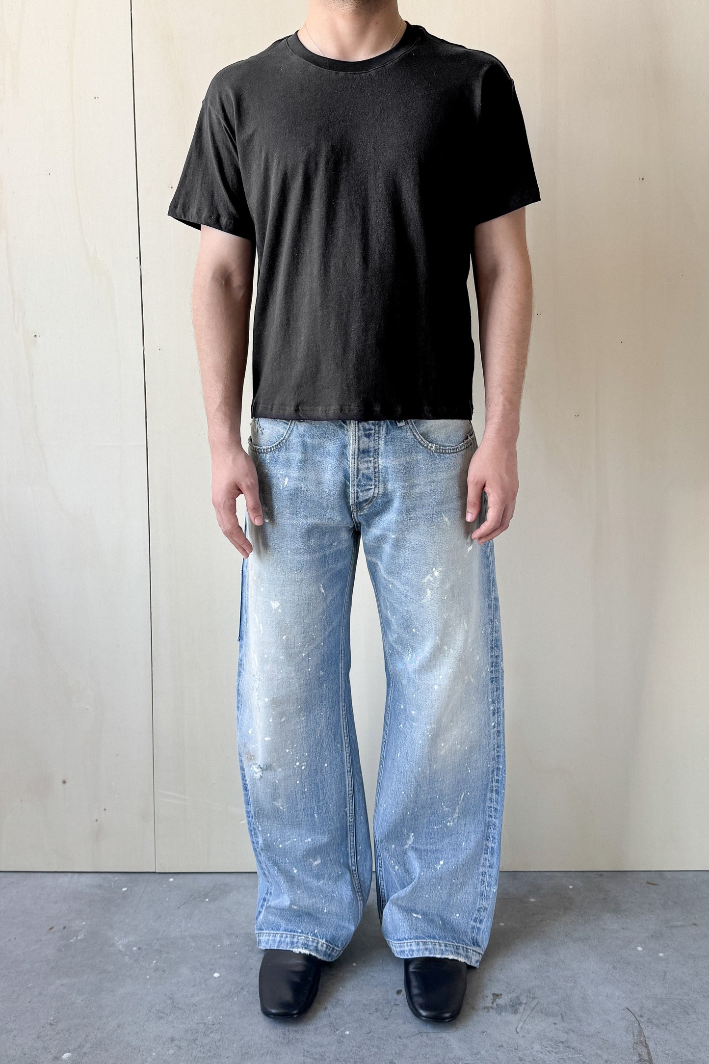 Linen T-shirt - Black