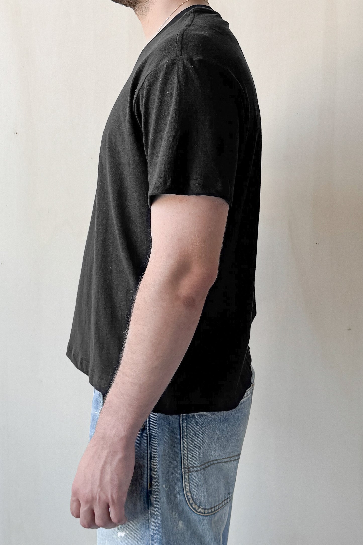 Linen T-shirt - Black