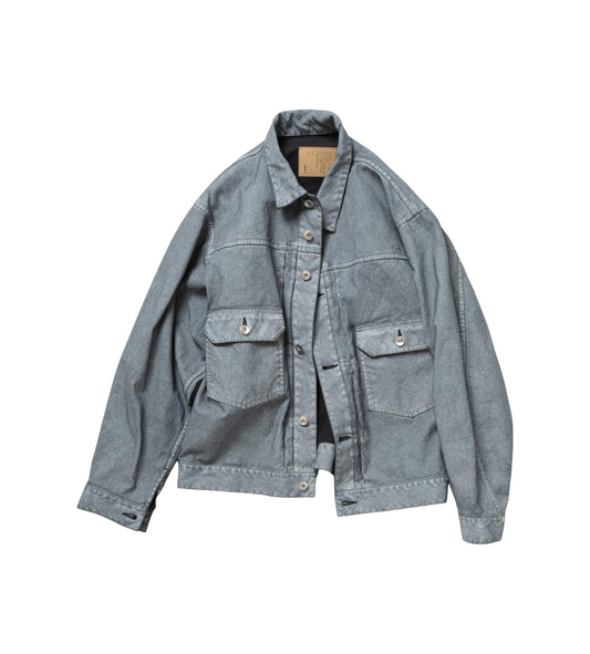 Pigment Print Type-2 Trucket Jacket — Black
