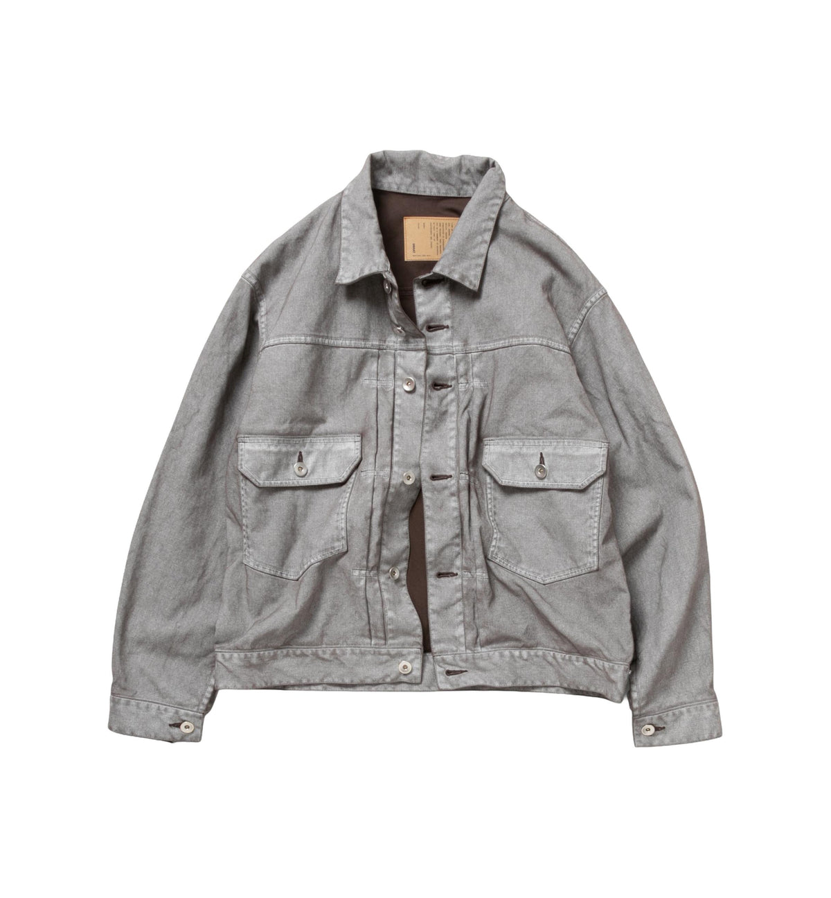 Pigment Print Type-2 Trucket Jacket — Brown
