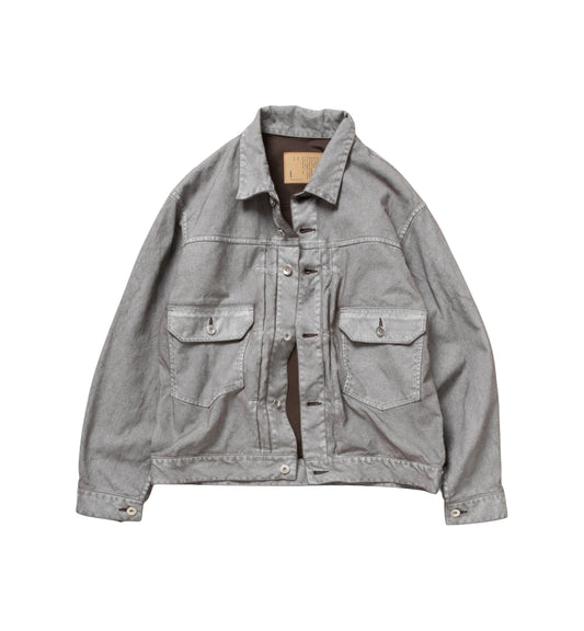 Pigment Print Type-2 Trucket Jacket — Brown