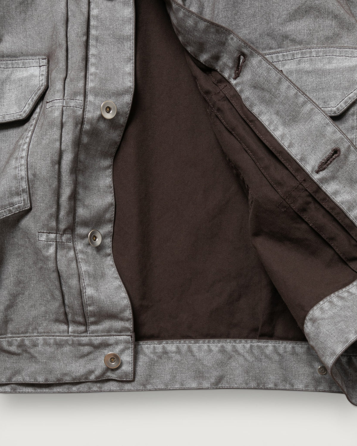 Pigment Print Type-2 Trucket Jacket — Brown