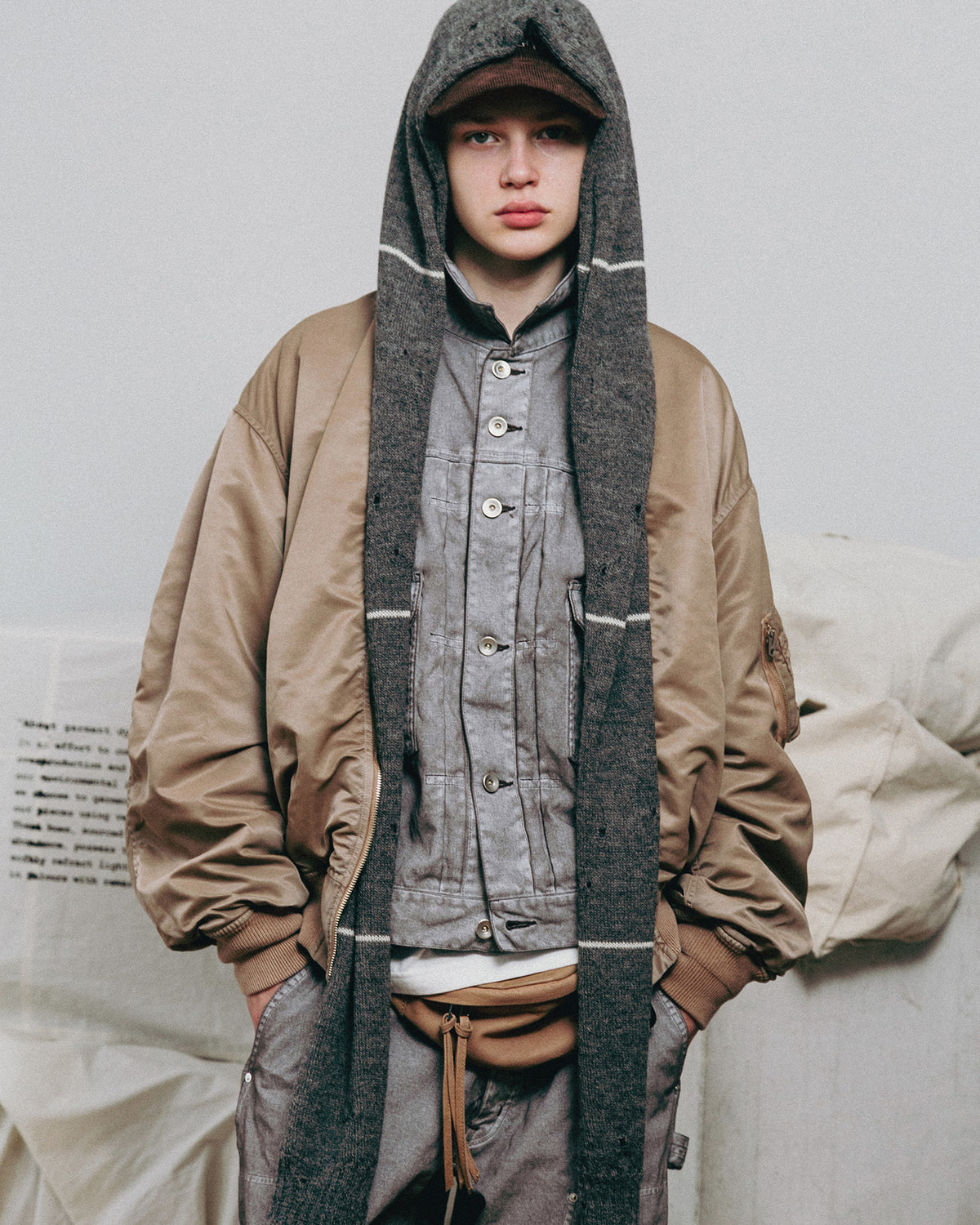 Pigment Print Type-2 Trucket Jacket — Brown