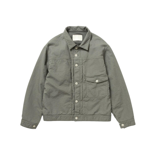 Sashiko Type-1 Trucker Shirt — Walnut Gray
