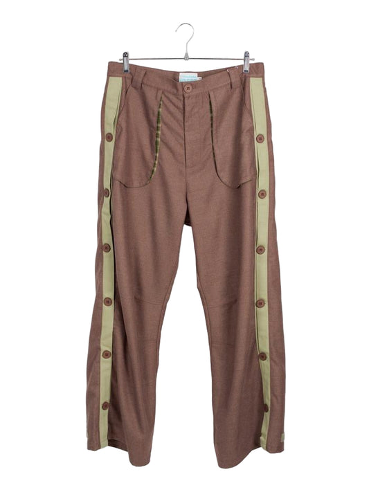 Side-Seam Flannel Button Pants