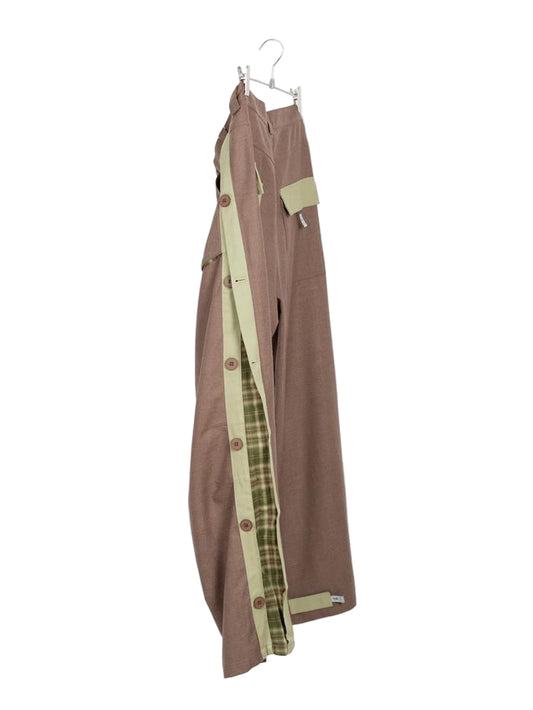 Side-Seam Flannel Button Pants