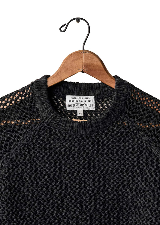 Cascabel Open Weave Sweater - Black