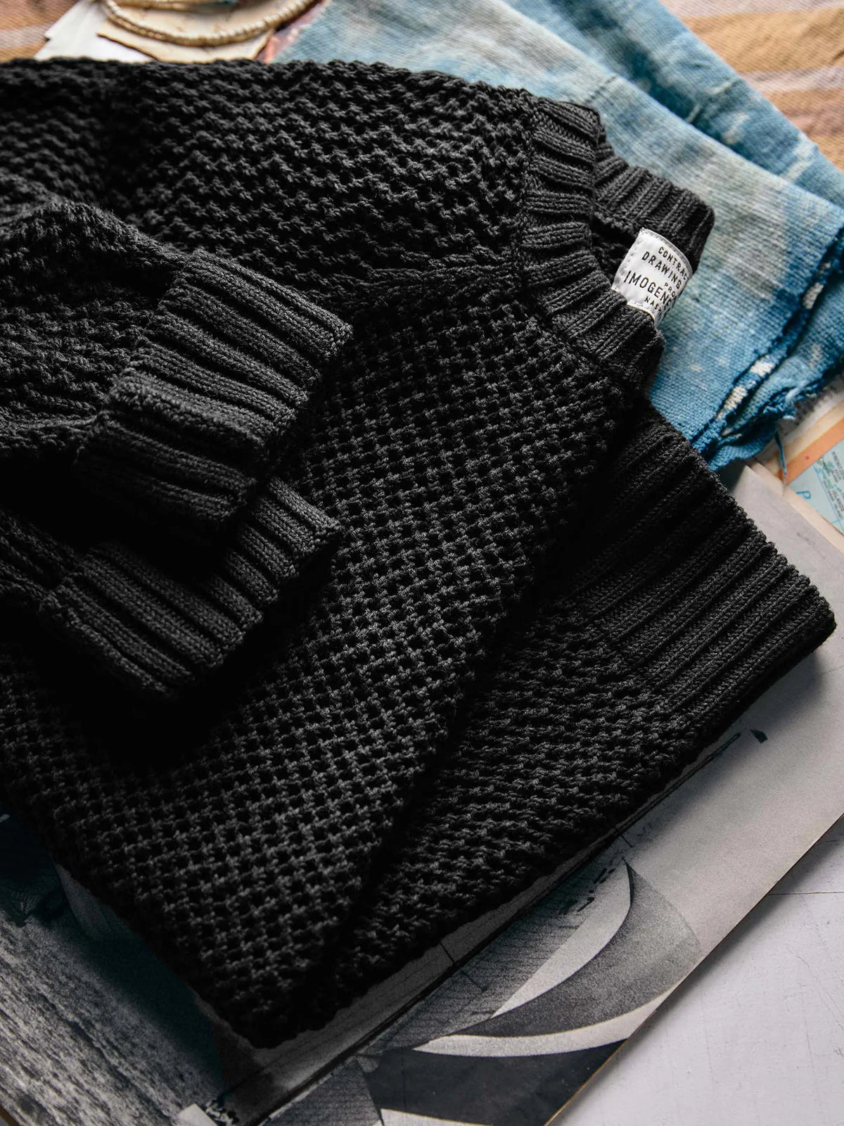 Cascabel Open Weave Sweater - Black