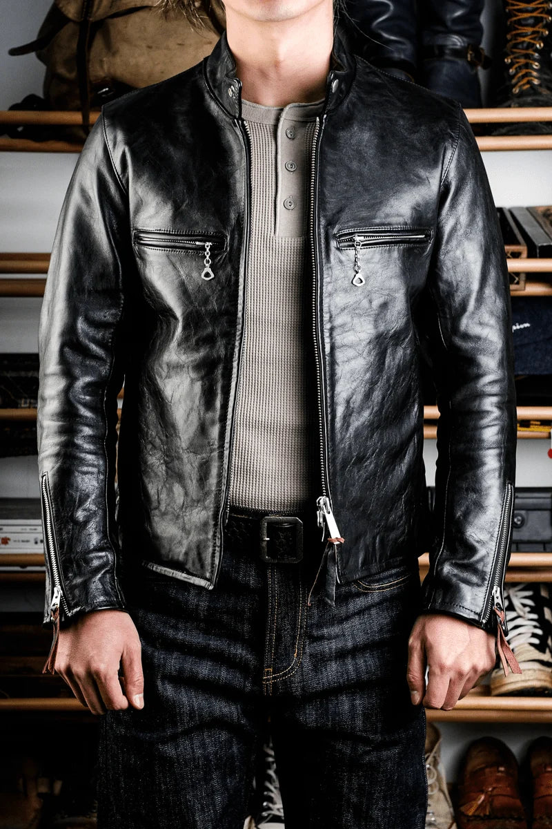 J-100 Single Rider Racing Jacket — Black