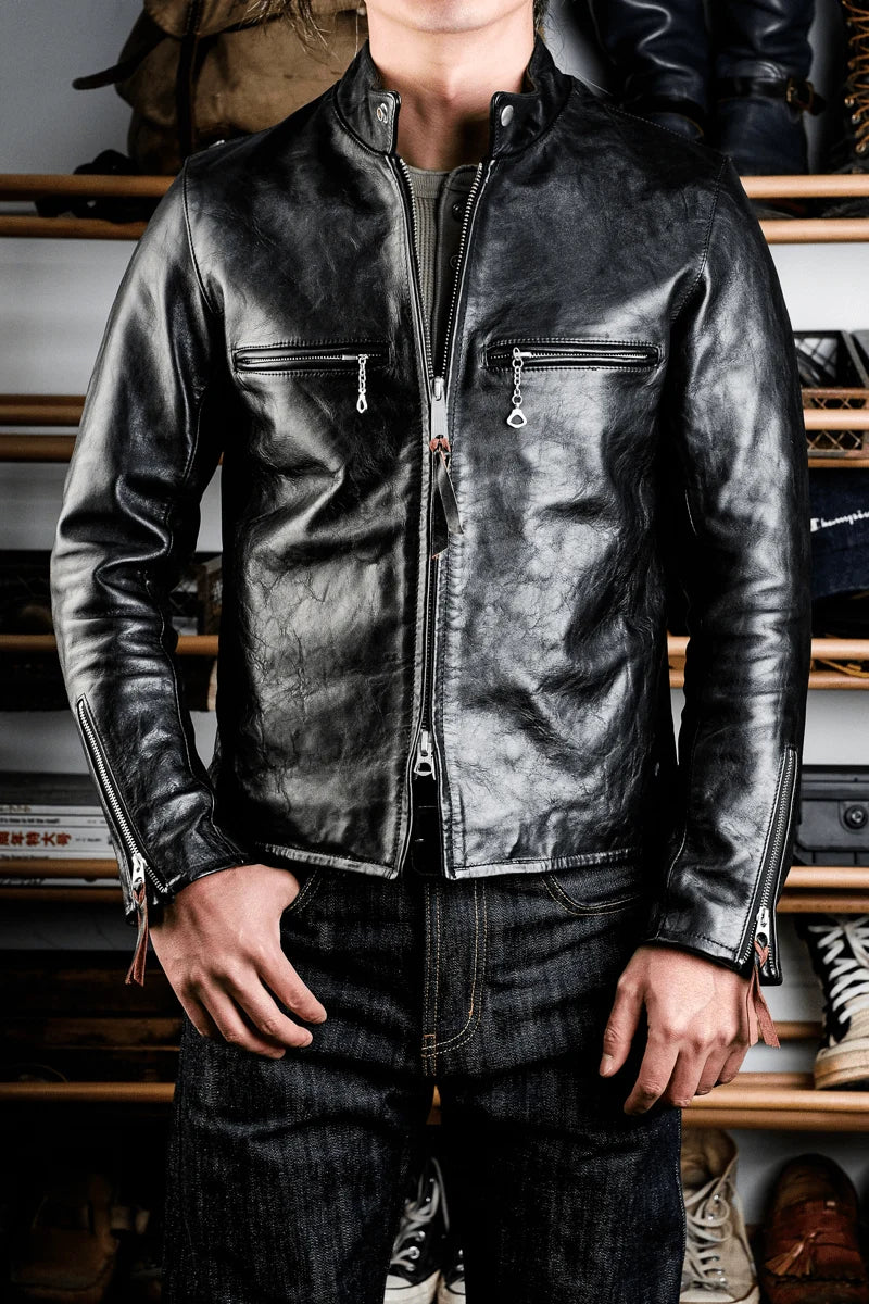 J-100 Single Rider Racing Jacket — Black