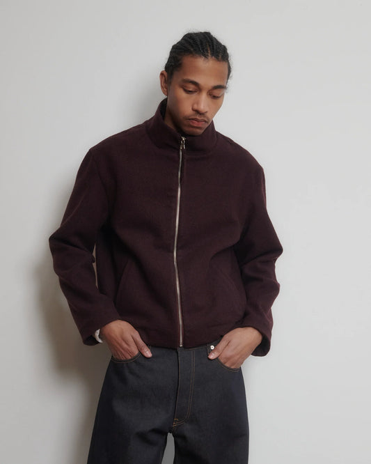 The Zip Up — Plum Wool