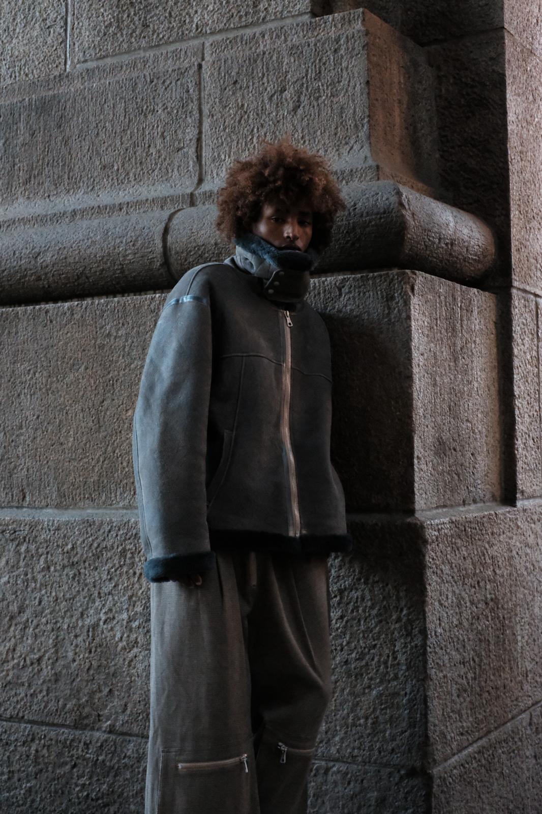 Atlas Leather Shearling Jacket — Rhino