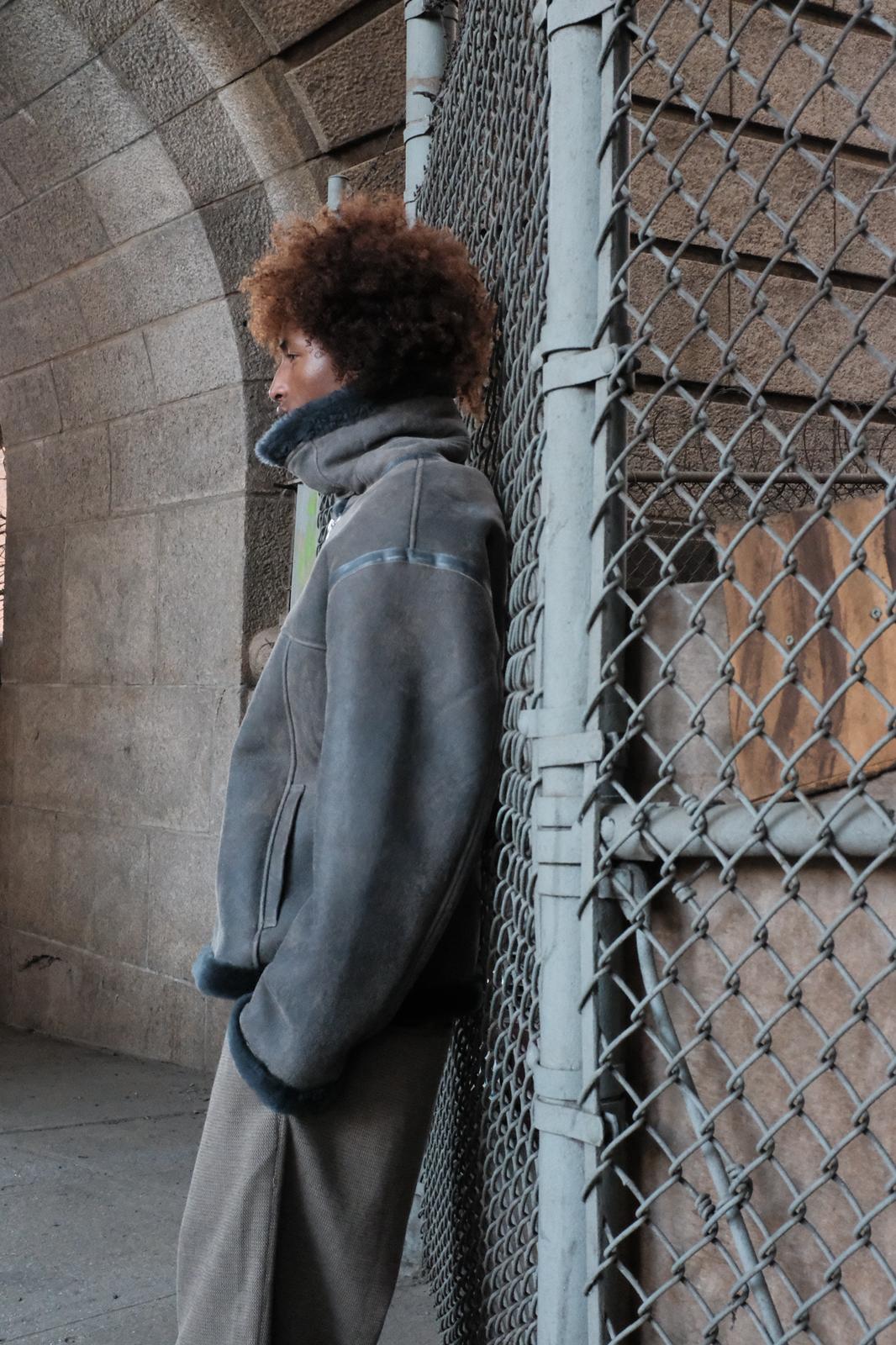Atlas Leather Shearling Jacket — Rhino