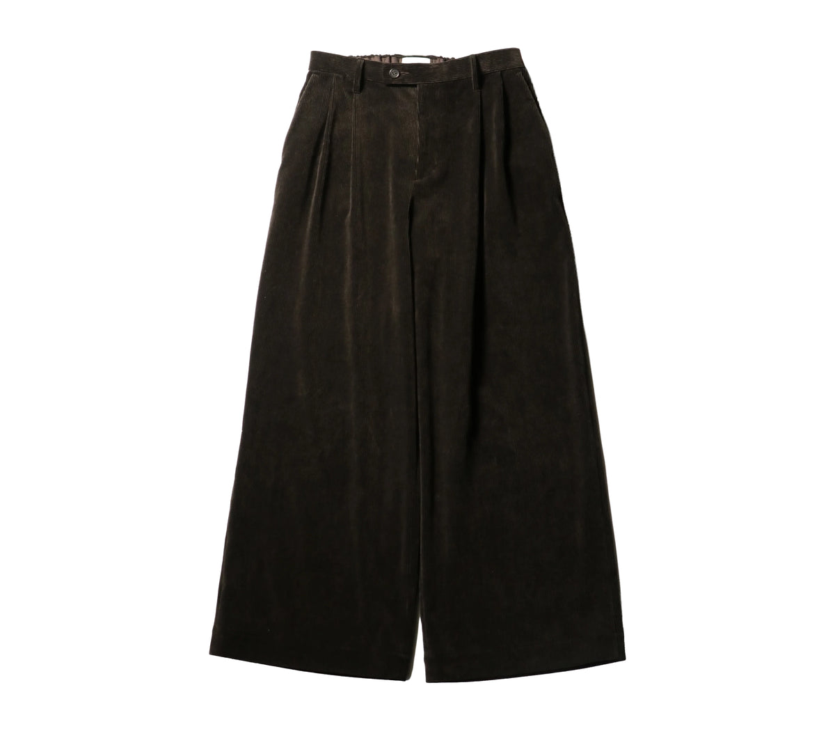 Corduroy Baggy Utility Trousers — Chocolate
