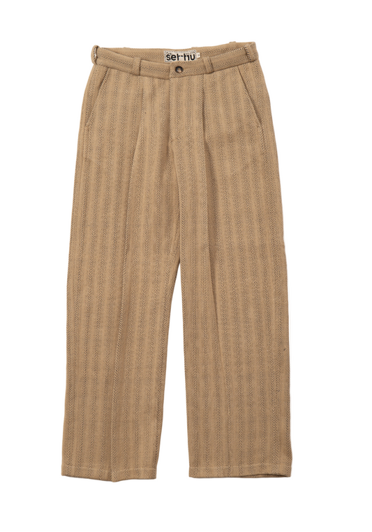 Wave Hill Pleated Trouser - Camel