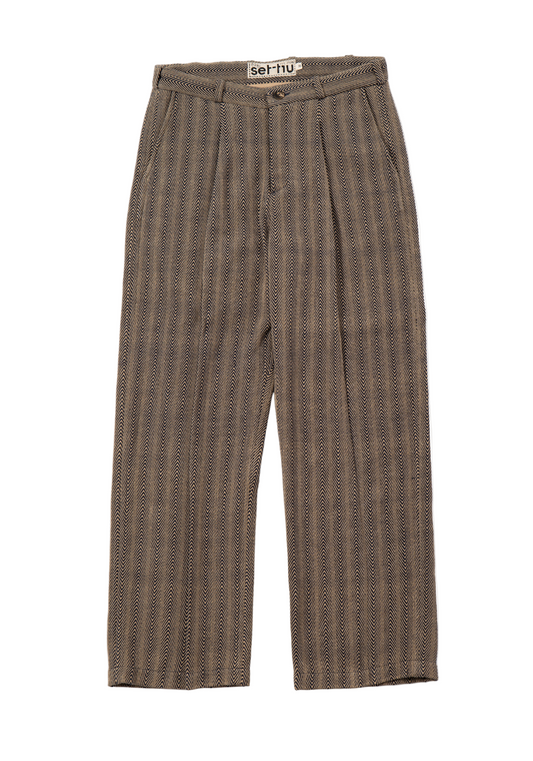 Wave Hill Pleated Trouser - Navy