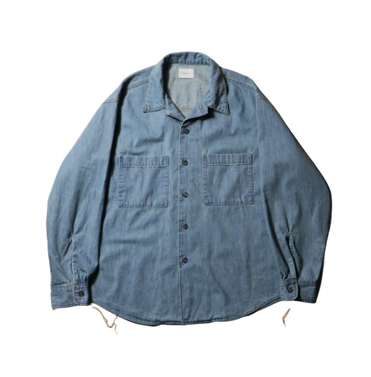 Denim big shirt - Vintage wash / Light indigo