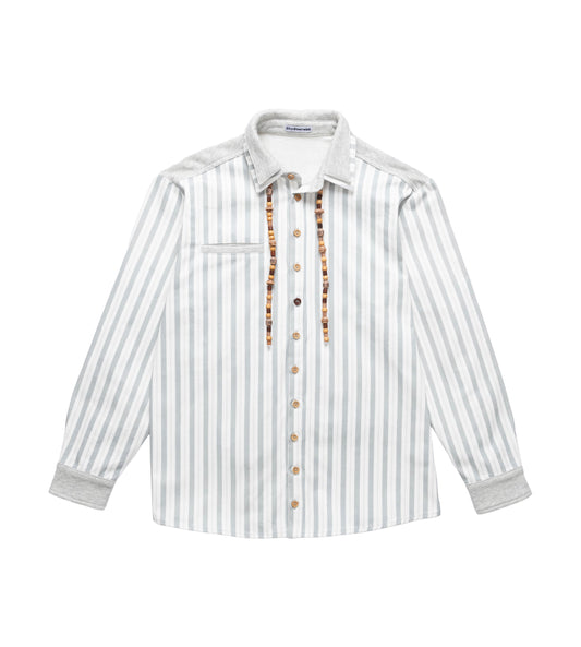 Striped Beaded Long Sleeve