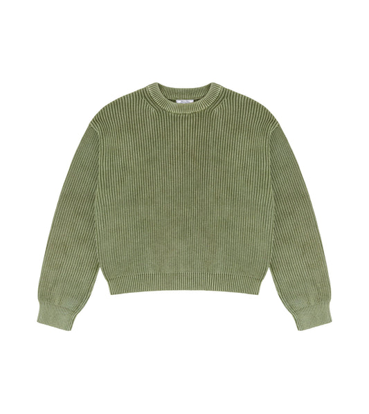 Heavy Shaker Sweater - Olive