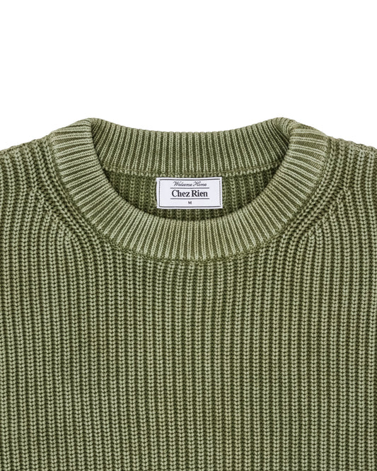 Heavy Shaker Sweater - Olive