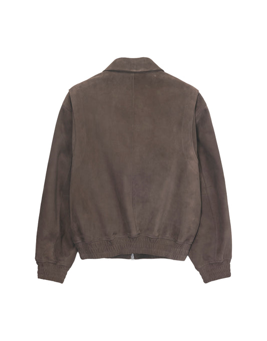 Refined Suede Blouson — Taupe Suede