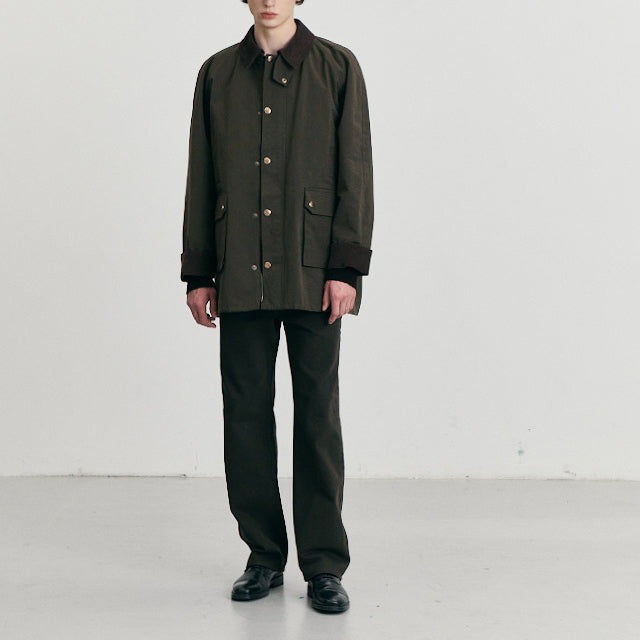 Waxed Cotton Hunting Jacket — Khaki